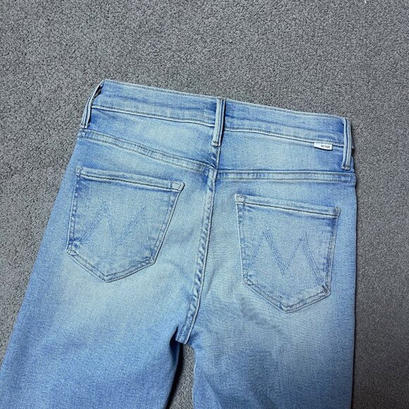 Mother The Weekender Fray Jeans Women 25 Light Denim Flare California Cruiser - Picture 5 of 9